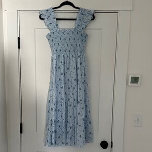 Hill House Light Blue Floral Nap Dress Size XS